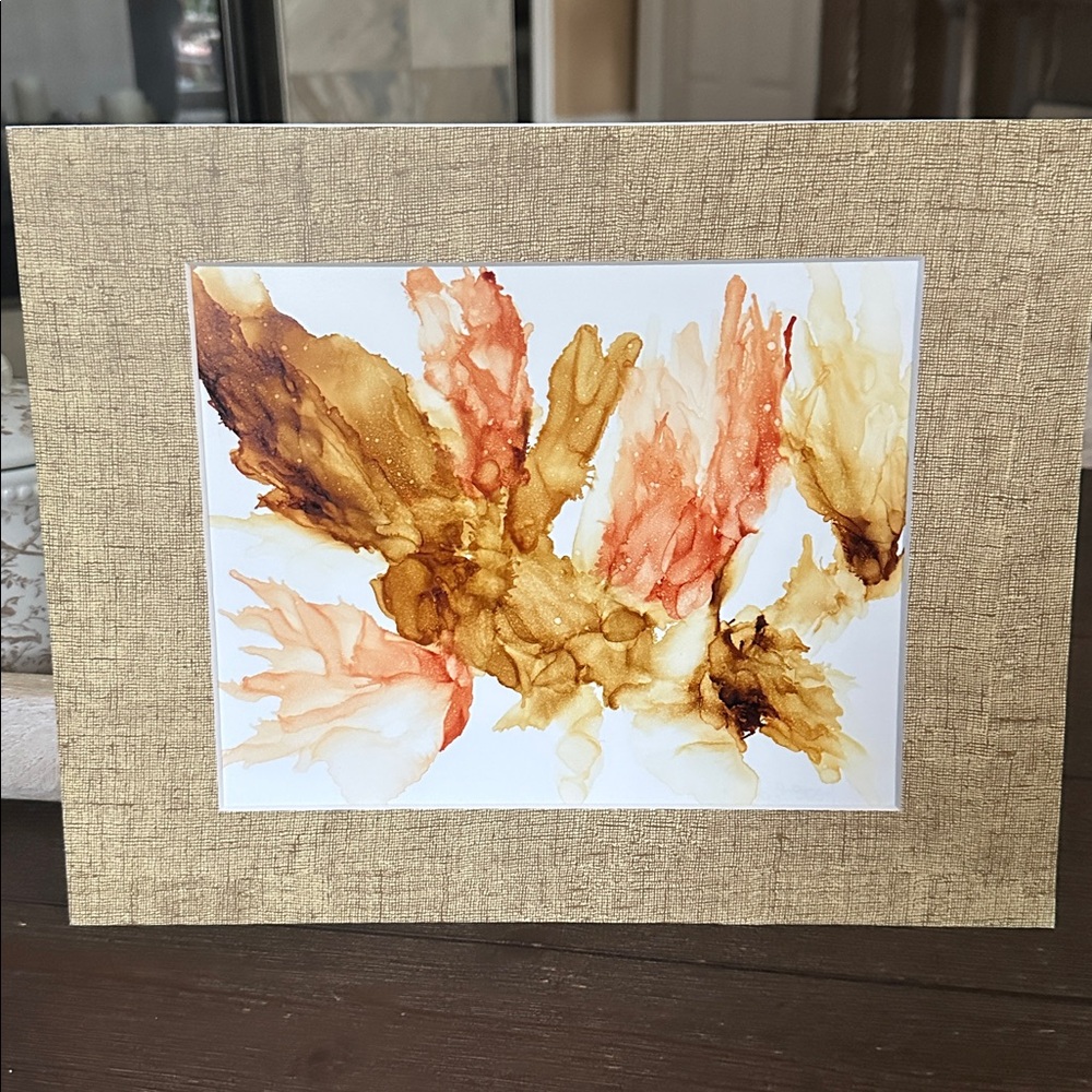 Hand crafted original abstract wall decor alcohol ink painting